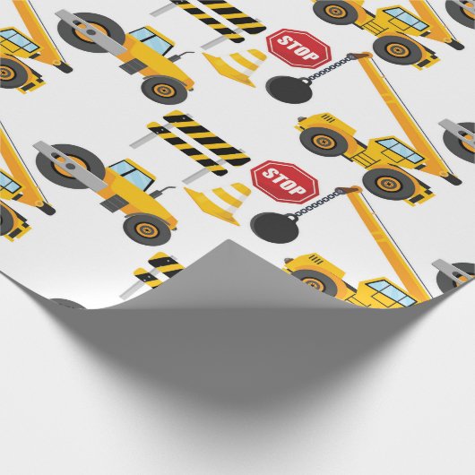 Bautransporter Geschenkpapier (Ecke)