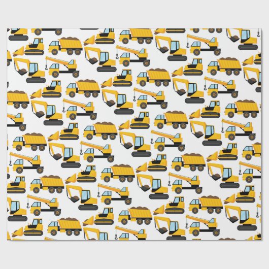 Bautransporter Geschenkpapier (Flach)