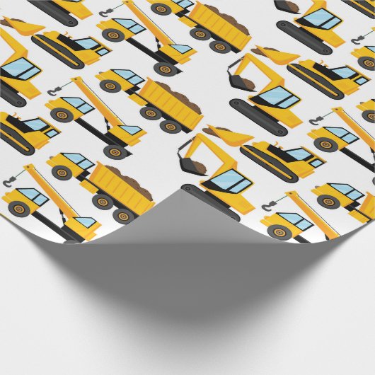 Bautransporter Geschenkpapier (Ecke)