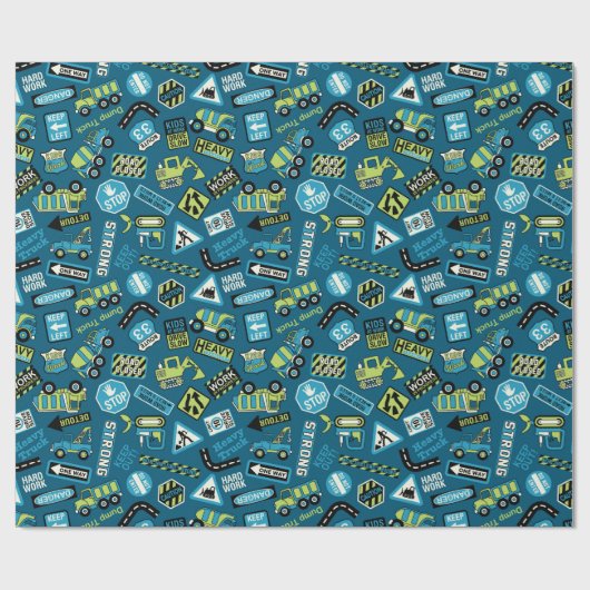 Bautransporter Geschenkpapier (Flach)