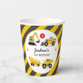 Bautransporter Kinder jeder Altersgruppe Pappbecher (Rückseite)