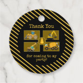 Bautransporter | KINDERGEBURTSTAG PARTY Geschenkanhänger (Vorderseite)