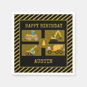 Bautransporter | KINDERGEBURTSTAG PARTY Serviette (Vorderseite)