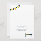 Bautransporter Kleinkinder Einladung zum Geburtsta (Rückseite)