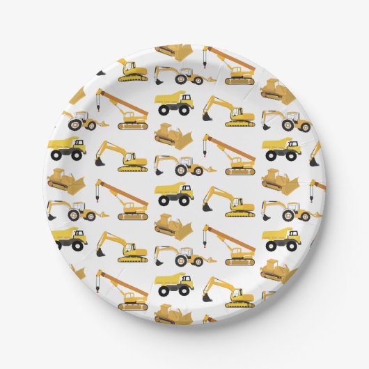 Bautransporter Pappteller (Vorderseite)