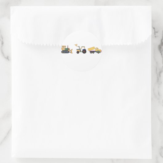 Bautransporter Runder Aufkleber (Tasche)