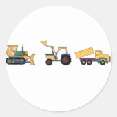 Bautransporter Runder Aufkleber (Vorderseite)