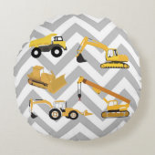 Bautransporter Rundes Kissen (Vorderseite)