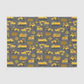 Bautransporter und -zeichen Muster Grau Seidenpapier (Vorderseite)