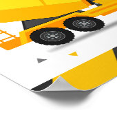 Bautransporter zum Geburtstag schlucken hier Ihre  Poster (Ecke)