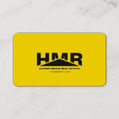 Bautriangle Black Yellow Modern Visitenkarte (Vorderseite)