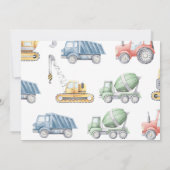 BAUTruck Geburtstag Foto Danke Karte (Rückseite)