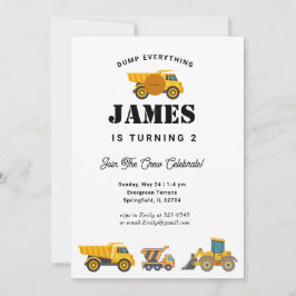 BAUTruck Geburtstagspartei Einladung