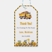 BAUTruck Geburtstagspartei Geschenkanhänger (Rückseite)