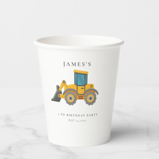 BAUTruck Geburtstagspartei Pappbecher (Vorderseite)