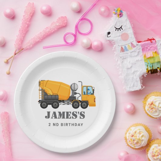 BAUTruck Geburtstagspartei Pappteller (Party)