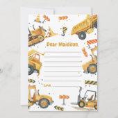 BAUTruck Geburtstagszeit Kapselnotiz Dankeskarte (Vorderseite)