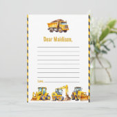 BAUTruck Geburtstagszeit Kapselnotiz Dankeskarte (Stehend Vorderseite)