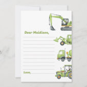 BAUTruck Geburtstagszeit Kapselnotiz Dankeskarte (Vorderseite)