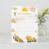 BAUTruck Geburtstagszeit Kapselnotiz Einladung (Stehend Vorderseite)