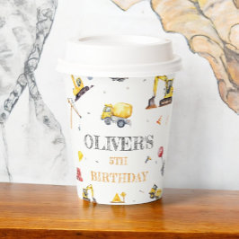 BAUTrucks Boy Birthday Party Pappbecher