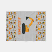 BAUTrucks Boys Personalisiert Blanket Fleecedecke (Vorderseite (Horizontal))