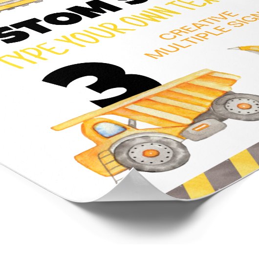 BAUTrucks - Geburtstagsparty Poster (Ecke)