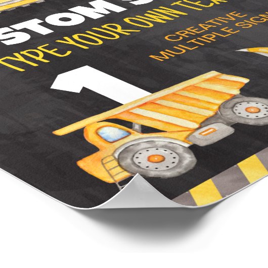 BAUTrucks - Geburtstagsparty Poster (Ecke)