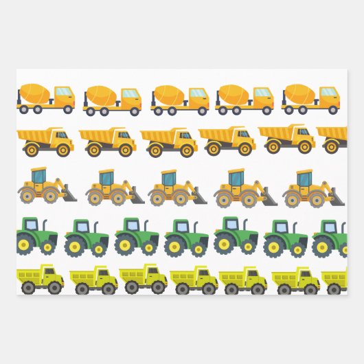 BAUTÜR - Geburtstagskopfblätter Geschenkpapier Set (Vorderseite)