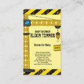 Bauturmkrane Kinderdusche Begleitkarte (Vorderseite)