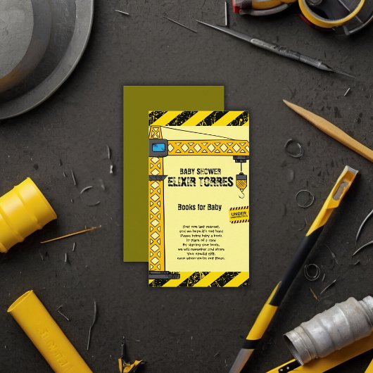 Bauturmkrane Kinderdusche Begleitkarte