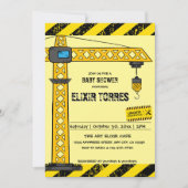 Bauturmkrane Kinderdusche Einladung (Vorderseite)