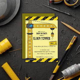 Bauturmkrane Kinderdusche Einladung