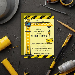 Bauturmkrane Kinderdusche Einladung