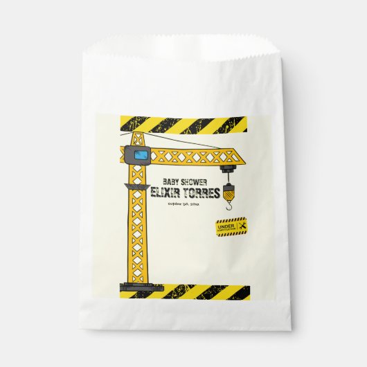 Bauturmkrane Kinderdusche Geschenktütchen (Vorderseite)