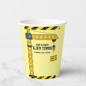 Bauturmkrane Kinderdusche Pappbecher (Vorderseite)