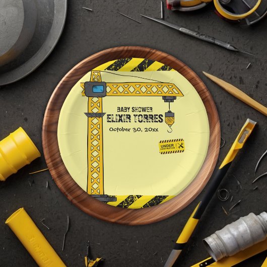 Bauturmkrane Kinderdusche Pappteller