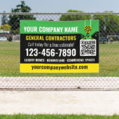 Bauunternehmen QR Code Grüne Werbung Banner (Insitu)