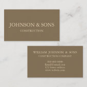 Bauunternehmen-Visitenkarte Visitenkarte (Vorne/Hinten)