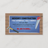 Bauunternehmen-Visitenkarten Visitenkarte (Rückseite)