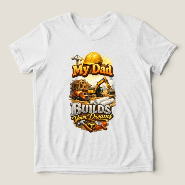 Bauunternehmer (1) Tri-Blend shirt (Design Vorderseite)