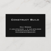 Bauunternehmer-Fahrstraße-Visitenkarte 2 Visitenkarte (Rückseite)