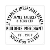 Bauunternehmer Gummistempel (Prägung)