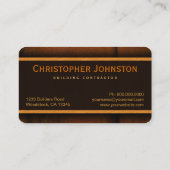 Bauunternehmer-Imitate Pine Wood Visitenkarte (Rückseite)