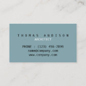 Bauunternehmer Innenarchitektin Architekt Visitenkarte (Rückseite)