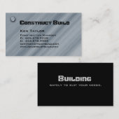 Bauunternehmer-MetallVisitenkarte 2 Visitenkarte (Vorne/Hinten)