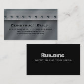 Bauunternehmer-MetallVisitenkarte 3 Visitenkarte (Vorne/Hinten)