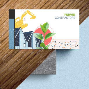 Bauunternehmer Moderne Bauweise Bold Visitenkarte