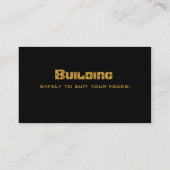 Bauunternehmer-Visitenkarte-hölzernes Korn 2 Visitenkarte (Rückseite)