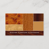 Bauunternehmer-Visitenkarte Holzkörner 2 Visitenkarte (Rückseite)